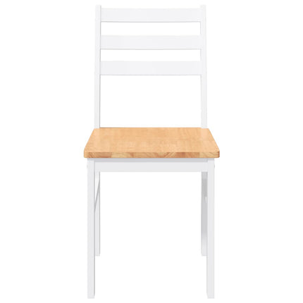 Matstolar 2 St Vitt Massivt Trä Gummi