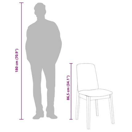 Matstolar Med Dynor 2 St, Brunt Massivt Trä Gummi