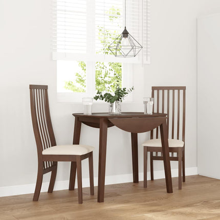 Matstolar Med Dynor 2 St Massivt Trä Gummi