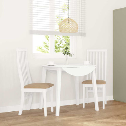 Matstolar Med Dynor 2 St Massivt Trä Gummi