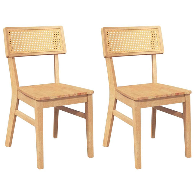 Matstolar 2 St Massivt Trä Gummi