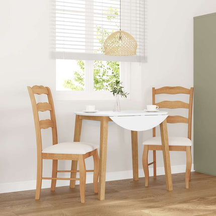 Matstolar 2 St Vitt Massivt Trä Gummi