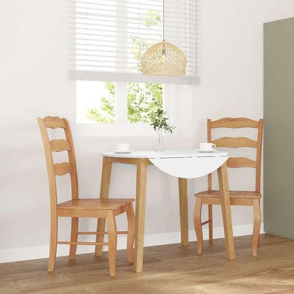 Matstolar 2 St Vitt Massivt Trä Gummi