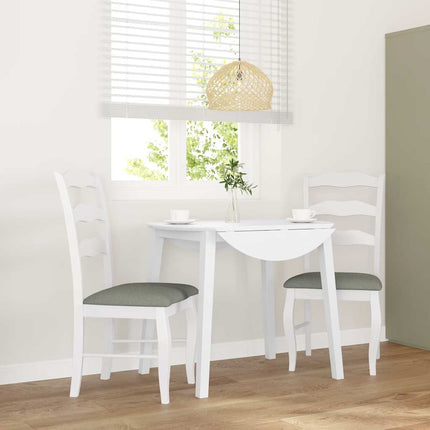 Matstolar 2 St Vitt Massivt Trä Gummi