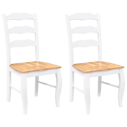 Matstolar 2 St Vitt Massivt Trä Gummi