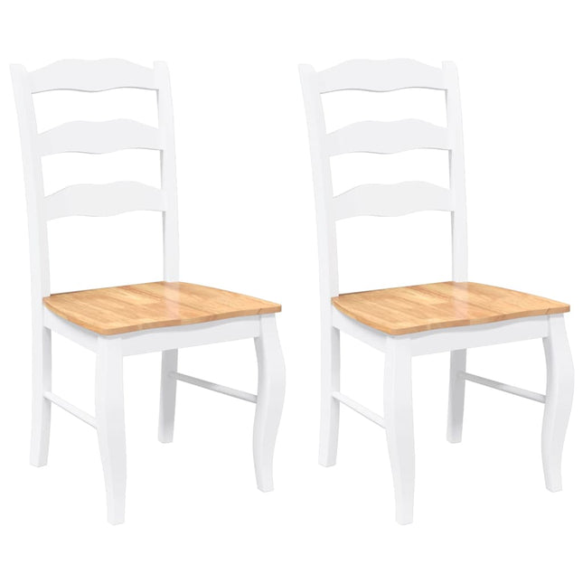 Matstolar 2 St Vitt Massivt Trä Gummi