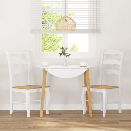Matstolar 2 St Vitt Massivt Trä Gummi