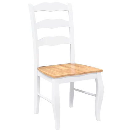 Matstolar 2 St Vitt Massivt Trä Gummi