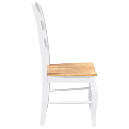 Matstolar 2 St Vitt Massivt Trä Gummi