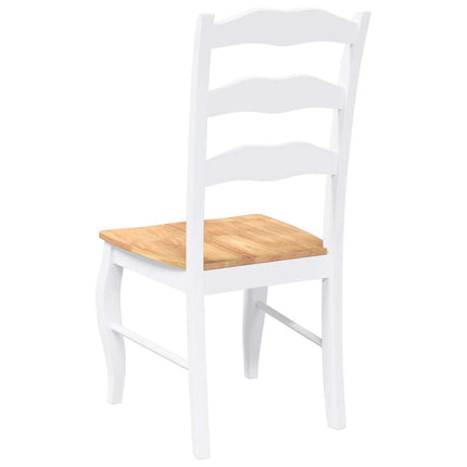 Matstolar 2 St Vitt Massivt Trä Gummi