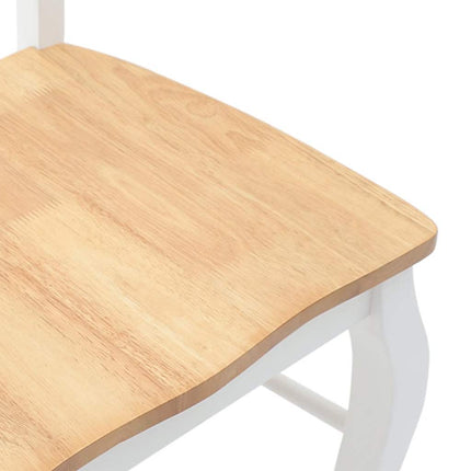 Matstolar 2 St Vitt Massivt Trä Gummi