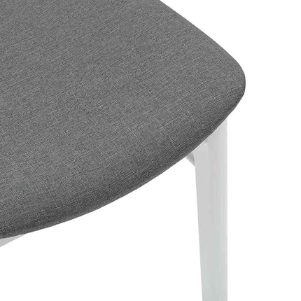 Matstolar Med Dynor 2 St, Vit, Massivt Trä, Gummi