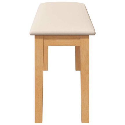 Bänk 110 cm massivt trä gummi