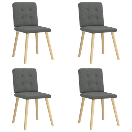 Matstolar 4 st mörkgrå tyg