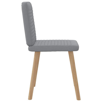 Matstolar 4 st ljusgrå tyg