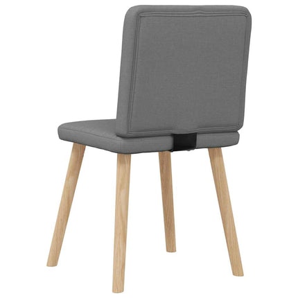 Matstolar 4 st mörkgrå tyg
