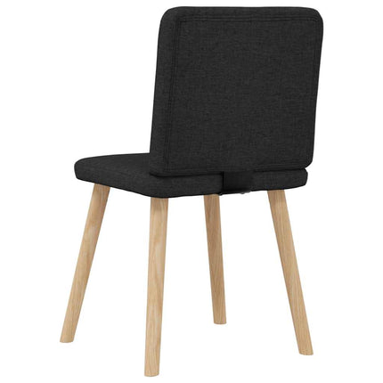 Matstolar 4 st svart tyg
