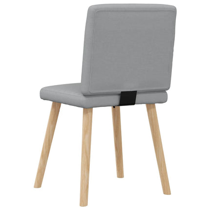 Matstolar 4 st ljusgrå tyg
