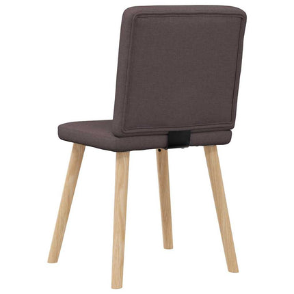 Matstolar 4 st mörkbrun tyg