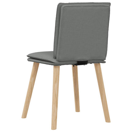 Matstolar 4 st mörkgrå tyg