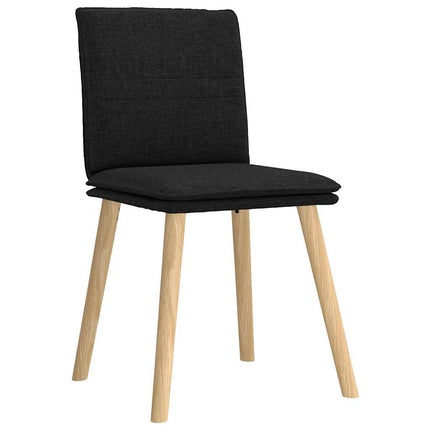 Matstolar 4 st svart tyg