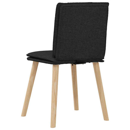 Matstolar 4 st svart tyg