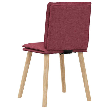 Matstolar 4 st vinröd tyg