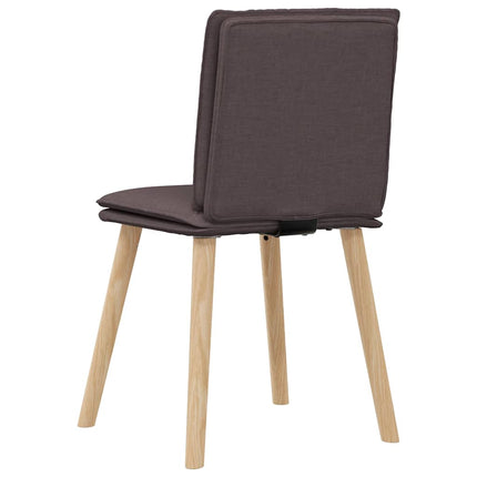 Matstolar 4 st mörkbrun tyg