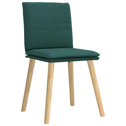Matstolar 4 delar mörkgrönt tyg