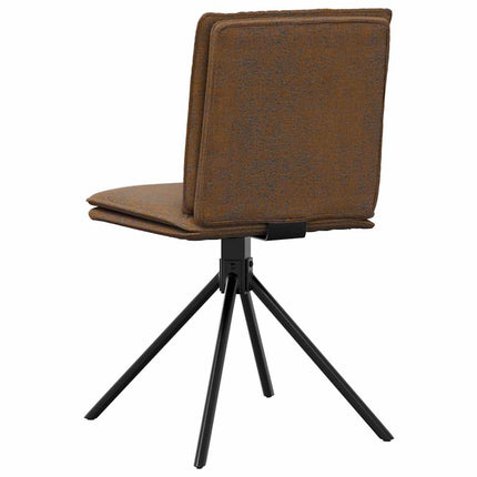 Matstolar 4 st brun konstmocka