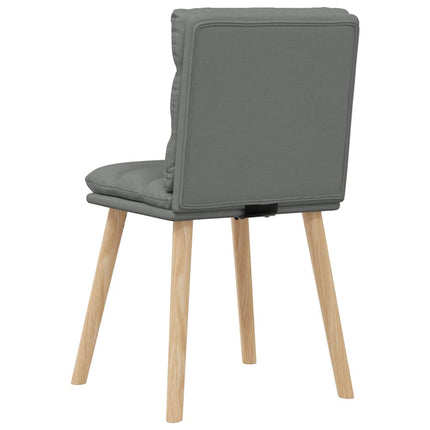 Matstolar 4 st mörkgrå tyg