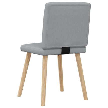 Matstolar 6 st ljusgrå tyg