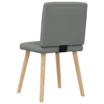 Matstolar 6 st mörkgrå tyg
