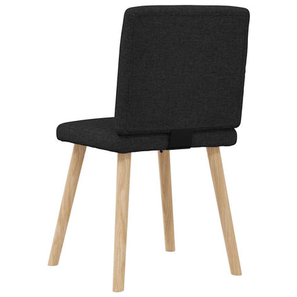 Matstolar 6 st svart tyg