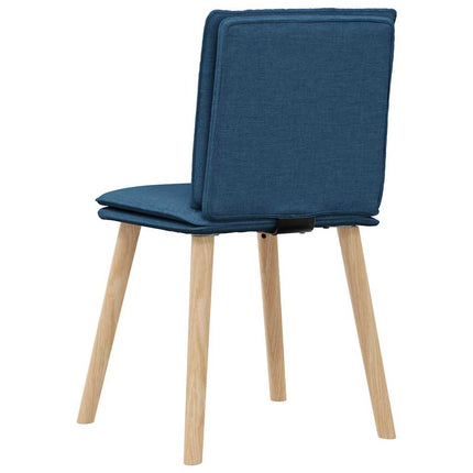 Matstolar 6 st blå tyg