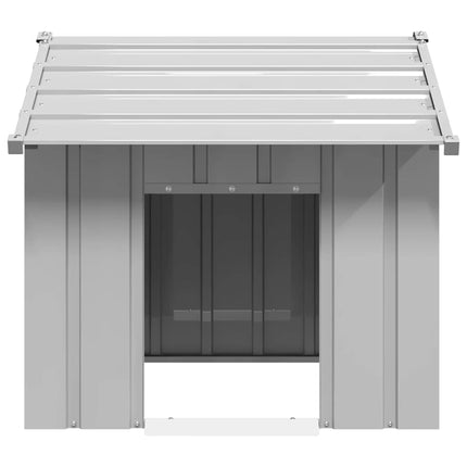 Hundkoja med tak 85x107x81 cm galvaniserat stål