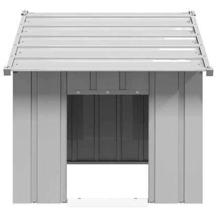Hundkoja med tak 83x130x85 cm galvaniserat stål