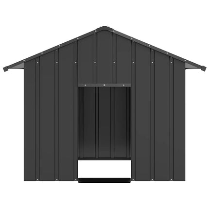 Hundkoja med tak 131x101x102 cm galvaniserat stål