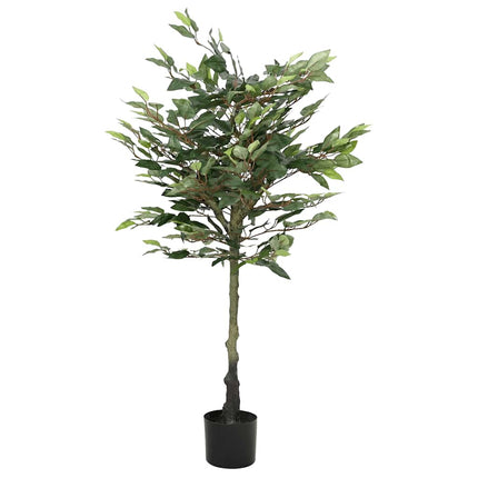 Konstgjort fikusträd 480 blad 130 cm grönt