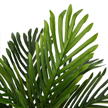 Konstgjord palmväxt 9 blad 70 cm grön