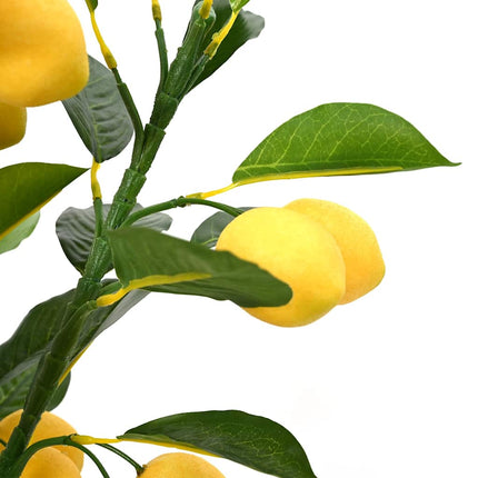 Konstgjort citronträd 136 blad 120 cm grönt