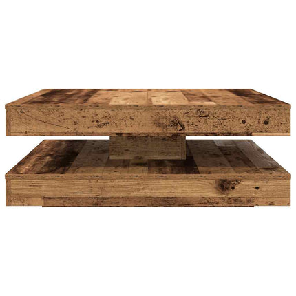 Soffbord 360 grader vridbart åldrat trä 90x90x34,5 cm