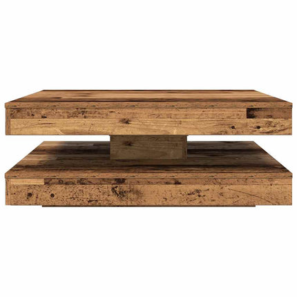 Soffbord 360 grader vridbart åldrat trä 90x90x34,5 cm