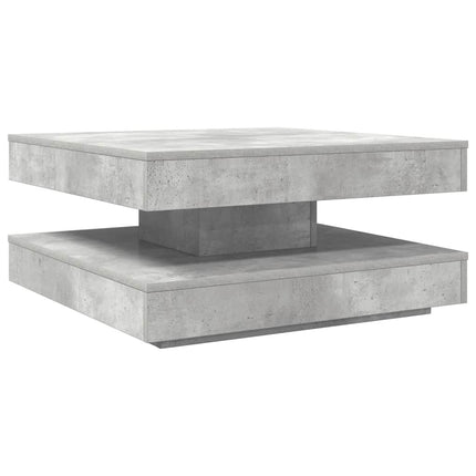 Soffbord 360 grader vridbart betonggrå 70x70x34,5 cm