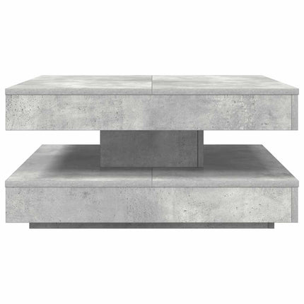Soffbord 360 grader vridbart betonggrå 70x70x34,5 cm