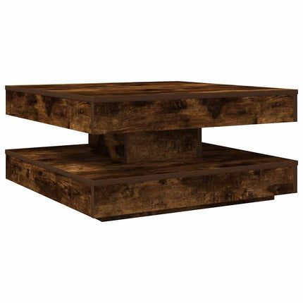 Soffbord 360 grader vridbart rökfärgad ek 70x70x34,5 cm
