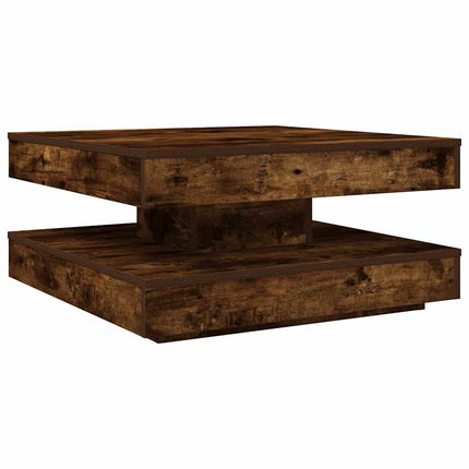 Soffbord 360 grader vridbart rökfärgad ek 70x70x34,5 cm