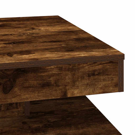 Soffbord 360 grader vridbart rökfärgad ek 70x70x34,5 cm
