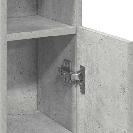 Badrumsskåp med rullhållare betonggrå 20,5x22x90 cm