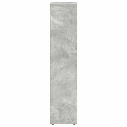 Badrumsskåp med rullhållare betonggrå 20,5x20x90 cm